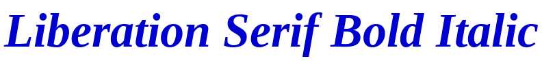 Liberation Serif Bold Italic Schriftart